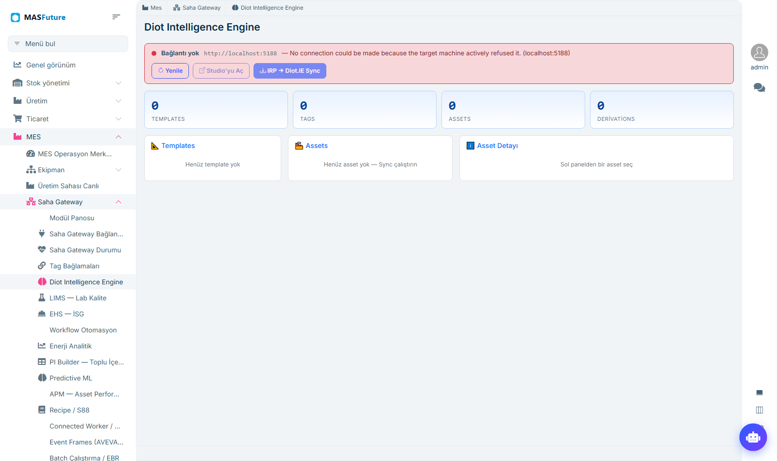 Diot.IntelligenceEngine — canlı ürün ekranı